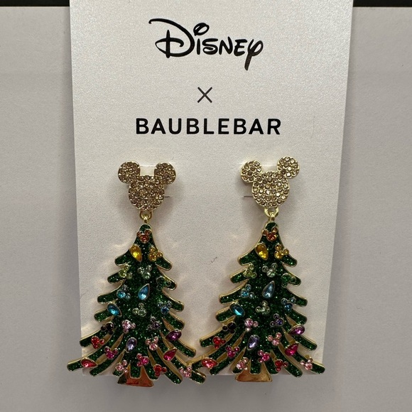 BaubleBar Jewelry - BaubleBar Disney Christmas Tree earrings NWT
